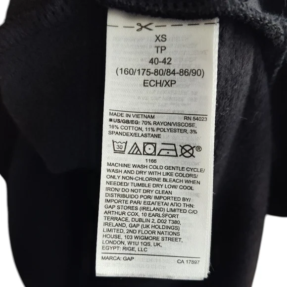 Gap Cloud Light Tunic Hoodie Womens XS- -TP - Black - Picture 8 of 11